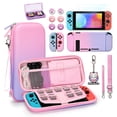 thumbnail image 1 of Switch Case for NS Switch, 16 in 1 Switch Accessories kit with Switch Carrying Case, Switch Protective Case, Switch Game Case, Switch Screen Protector (Pink-Purple Gradient), 1 of 11