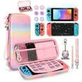thumbnail image 1 of Switch Case for NS Switch, 16 in 1 Switch Accessories Bundles with Switch Carrying Case, Switch Protective Case, Switch Game Case, Switch Screen Protector, Switch Thumb Caps (Sequins Rainbow), 1 of 8