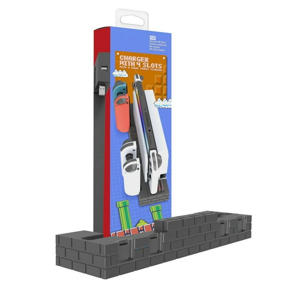 Switch Controller Charging Dock Station Compatible with Nintendo Switch & OLED Model Joycons, Switch Controller Charger Dock Station with Upgraded 8 Game Storage for Nintendo Switch Joycon