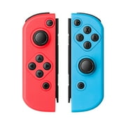 Switch Controller, Joypad for Switch Control with Dual Vibration/Montion Control/Wake-up Function/Screenshot Joy-Con (L/R) - Neon Red/Neon Blue