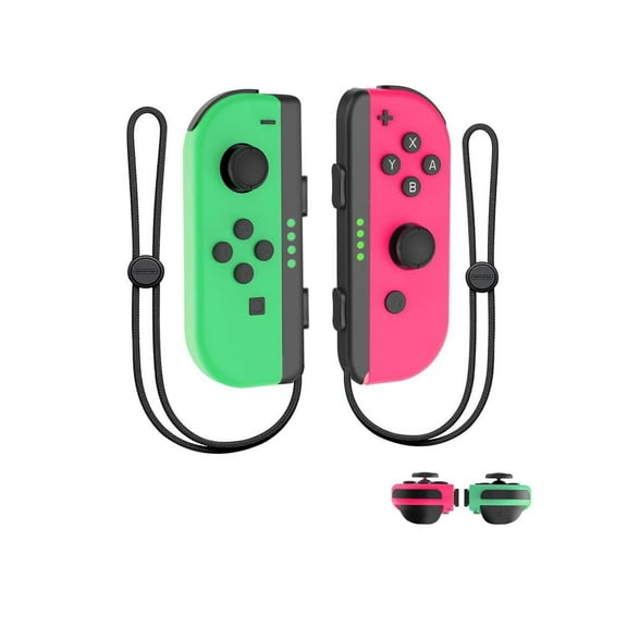 Switch Controller, Left/Right Replacement Controller Compatible for Switch/OLED/Lite with 6-Axis Gyro Sensor,Double Vibration,Plug ans Play, Controller with wrist strap