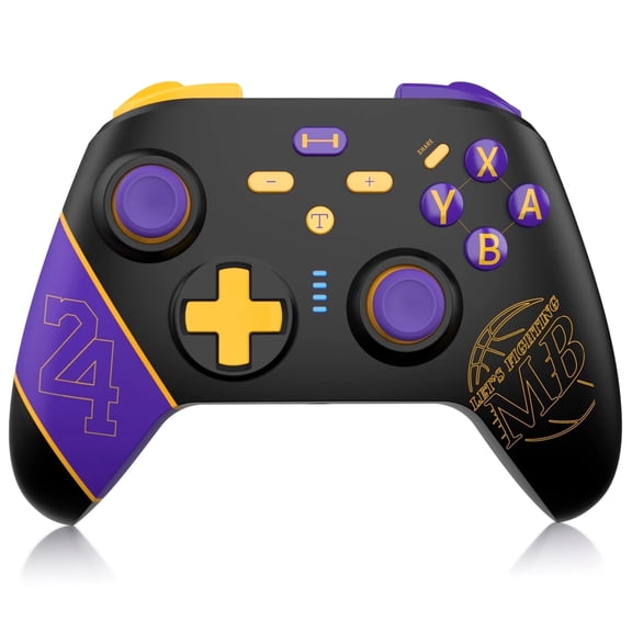 Switch Controller for N-Switch/OLED/Lite/PC/IOS/Android, YHY Wireless Switch Pro Controller with Dual Vibration Programmable Turbo 6-axis Gyro Function, Kobe Commemorative Edition, Black