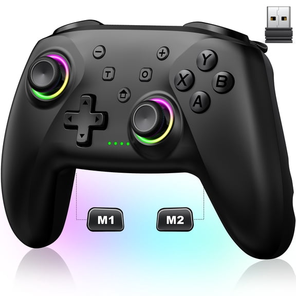 Wireless PC Controller, ESYWEN PC Gaming Controller for Switch/Switch 2 with Hall Joystick, Programmable
