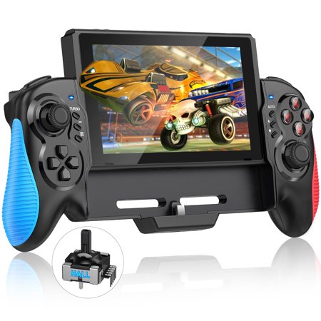 Gammeefy Switch Controller for Switch/ Switch OLED, Hall Effect One-Piece Joypad Controller Replacement for Switch Pro Controller, Switch Controllers Remote with Adjustable Turbo and Dual Motor Vibration Wii Skins