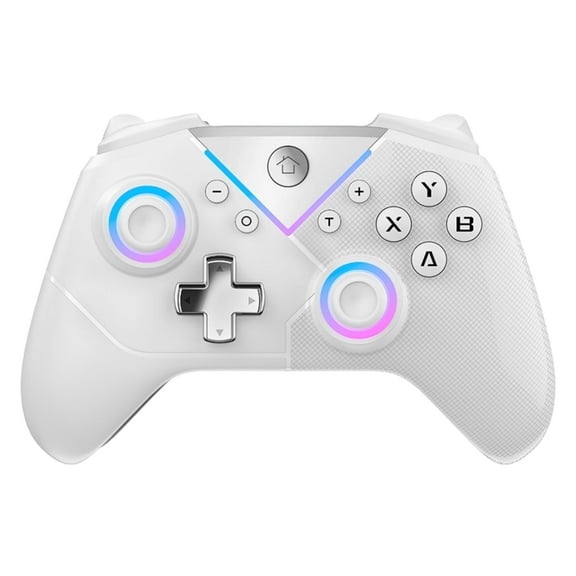 Switch Pro Controller for Switch/Steam/PC/IOS/Android,PC Controller Wireless with 11 Light Mode/Hall Effect Joysticks/Trigger/Programmable/Vibration/Turbo/Wakeup-White