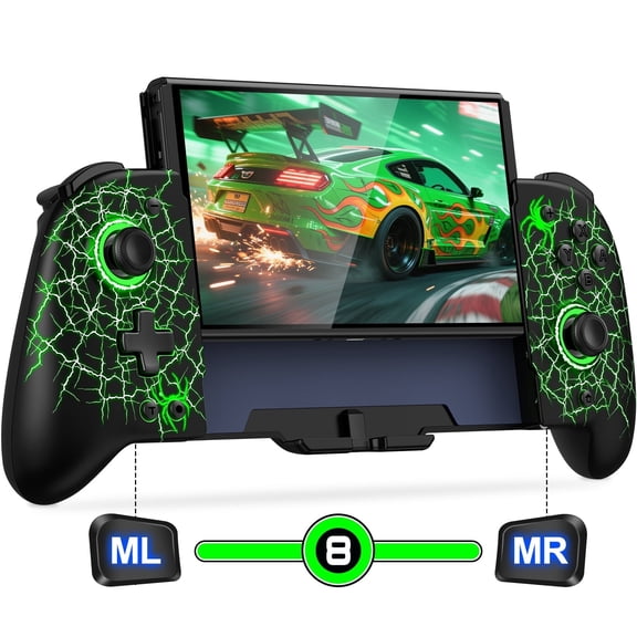 Switch Controller, QQV Switch Pro Controller with Turbo, Vibration, Programmable for Nintendo Switch/OLED Joypad