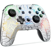 Switch Controller, Wireless Pro Controller for Switch/Switch OLED/Switch Lite, 9 Color Adjustable LED Wireless Switch Controller with Customize/Crack/Turbo/Macro/Vibration/Motion Control