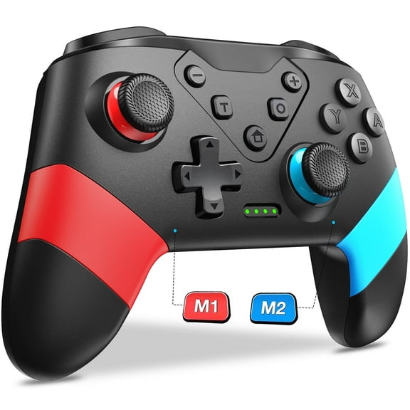  Wireless Switch Controller Compatible with Switch/Switch Lite/Switch OLED, Extra Controller with Paddles, Programmable Control Remote Gamepad with Back Buttons,Turbo, Wake Up, 6-Axis Gyro