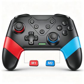 Switch Controller Compatible with Switch/Switch Lite/Switch OLED, Extra Controller with Paddles, Wireless Switch Pro Controller with Turbo, 6-Axis Gyro,Programmable with Buttons,Black