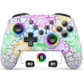 thumbnail image 1 of Switch Controller, Wireless Switch Pro Controller for Nintendo Switch/Lite/OLED, 9 Color Adjustable LED Switch Remote Compatible with PC/Android/IOS with Programmable Function (White), 1 of 5