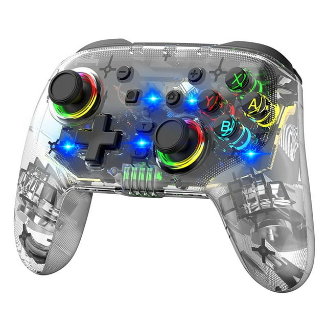 Wireless Switch Pro Controller - 8 Color LED Gamepad For Switch/Switch Lite/OLED