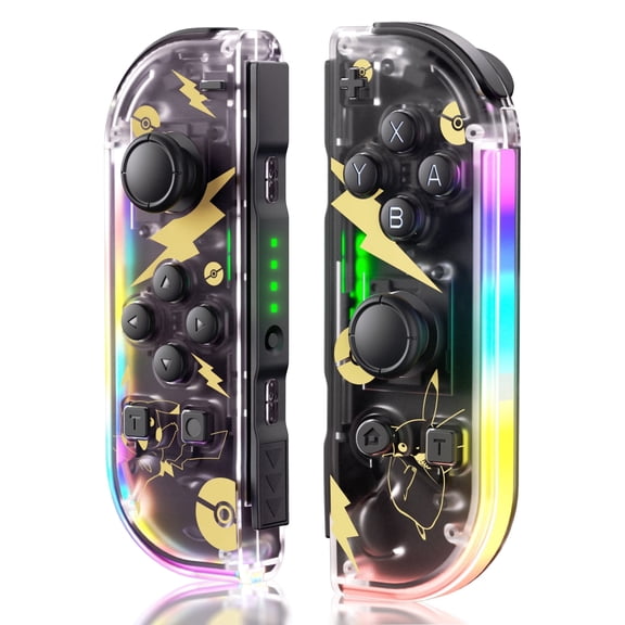 Switch Controller for N-Switch, Wireless Controllers (L/R) With LED Support Vibration/WakeUp Function/Motion Control PKQ