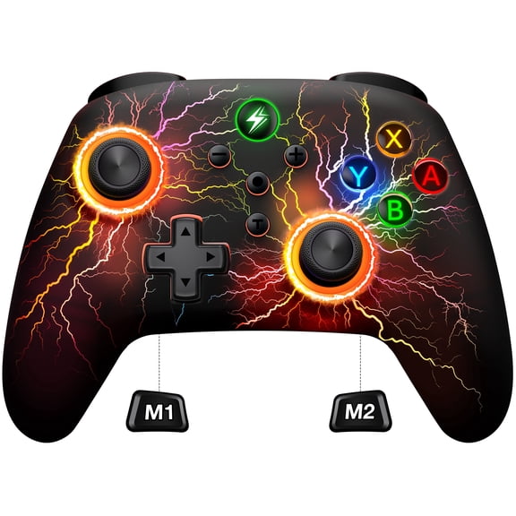 Switch Controller for Nintendo, ESYWEN Switch Pro Controller for Switch 2/Lite/OLED/PC with Ambient Lighting,Turbo