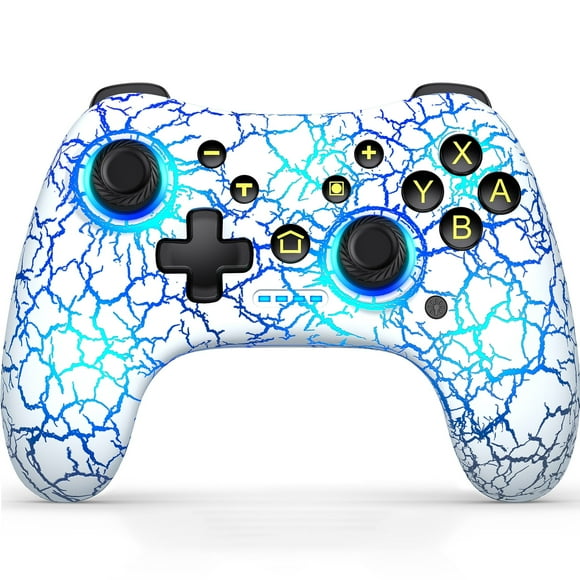 Switch Controller for Nintendo, ESYWEN Wireless Switch Pro Controller for Switch 2/Switch/Lite/OLED/PC/Android/iOS with Ambient Lighting,Turbo