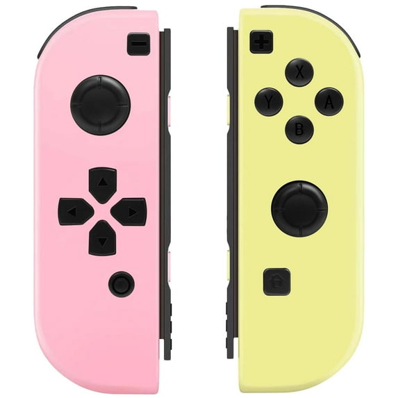 Wireless Controller for Nintendo Switch, L/R Controllers Support Dual Vibration/Motion Control/Wake-up Function,Pink Yellow