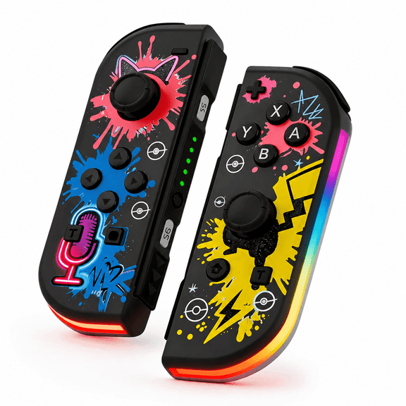 Switch Controller for Switch/Lite/Oled, Switch Joypad Replacement with RGB Light/Turbo Function/Motion Control