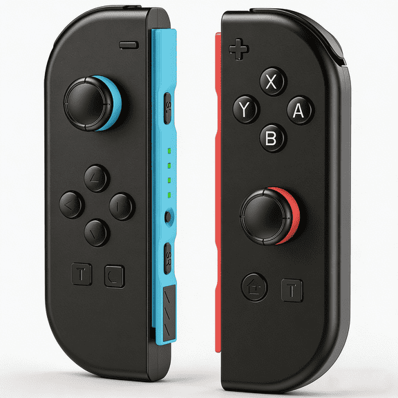 Switch Controller for Switch/Lite/Oled, Switch Joypad with Dual Motor & 6-Axis Gyro - Dual Black