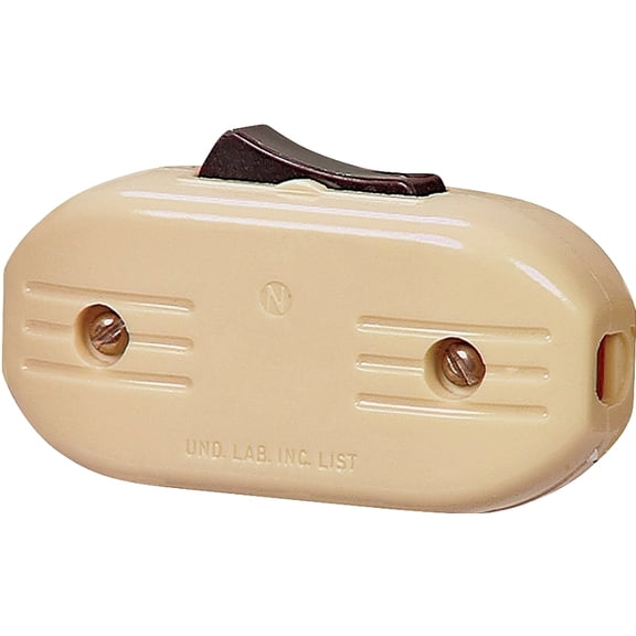 Cooper 933V-SP-LS 3-Amp, 120V Feed Through Cord Switch, Ivory