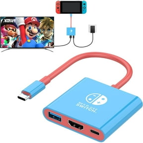 Switch Dock for Nintendo Switch Docking Station, Upgrade for Nintendo Switch Dock with 4K HDMI USB 3.0 100W USB-C Charging Port, Portable Switch Dock Switch HDMI Adapter