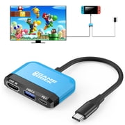 Switch Dock for Nintendo Switch/OLED Switch,3-in-1 Portable TV Dock with 4K HDMI USB 3.0 Port USB C PD 100W Charging,Travel Docking Station Replacement for Switch