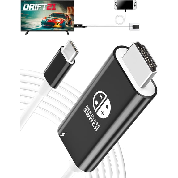 Switch Dock for Switch Docking Station, Portable Switch TV Dock Adapter Compatible Switch/OLED/Steam Deck Support Switch TV Mode with PD Charge, Replacement Travel Dock for Switch Accessories