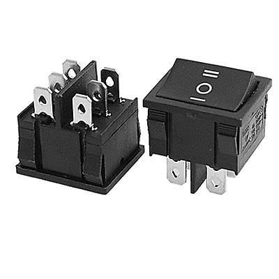 Switch Double Pole Double Throw On-Off-on DPDT Boat Rocer Switch 250V/6A 125V/10A