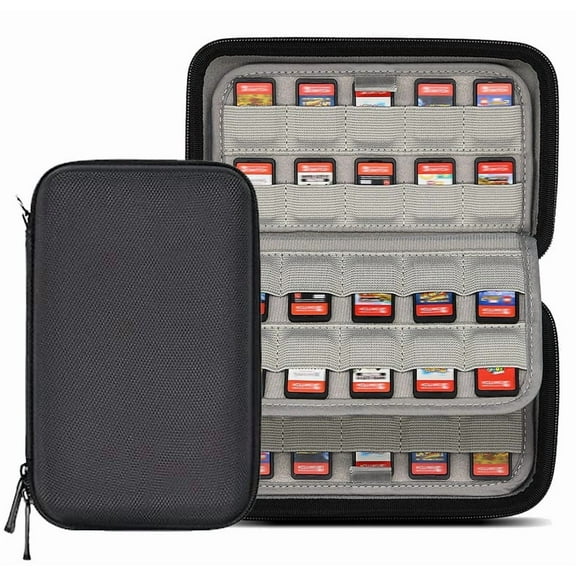 Switch Game Case Holder for Nintendo Switch/OLED/Lite with 120 Cartridge Slots and 120 Micro SD Card Storage, Portable Game Protective Organizer Traveler Gift Accessories