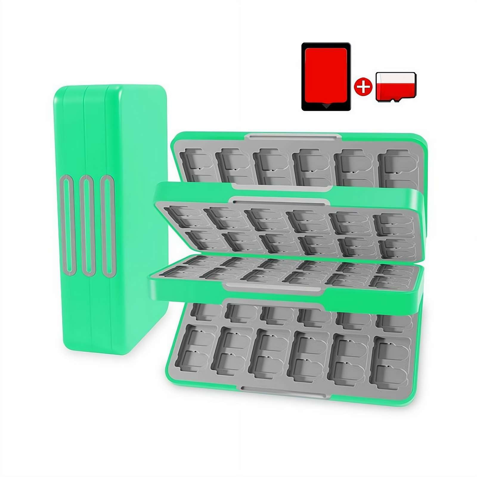 Switch Game Case for Switch2/Switch/Lite/OLED, Portable Storage Holder Case with Magne-tic Closure, 72 Game Cartridge & 144 TF Card Slots