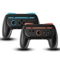 thumbnail image 1 of Joy Con Comfort Grips for Nintendo Switch 2 2025,Controller Game Accessories Handheld Joystick Remote Control Holder-2 Pack， (Black Orange & Black Blue), 1 of 7