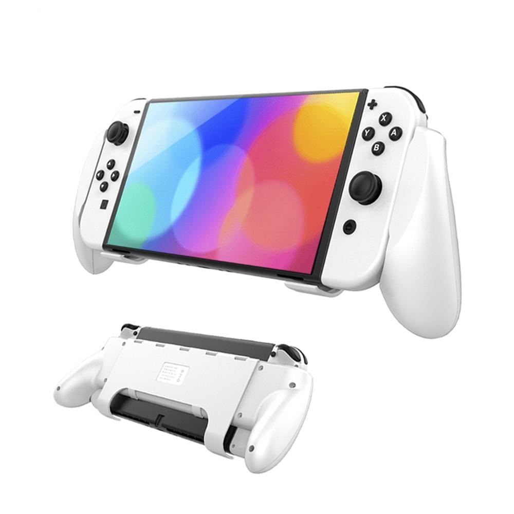 Switch Grip with Upgraded Adjustable Stand Compatible with Nintendo Switch, Asymmetrical Grip with Upgraded Adjustable Stand/Cartridge Holders and 5 Game Slots