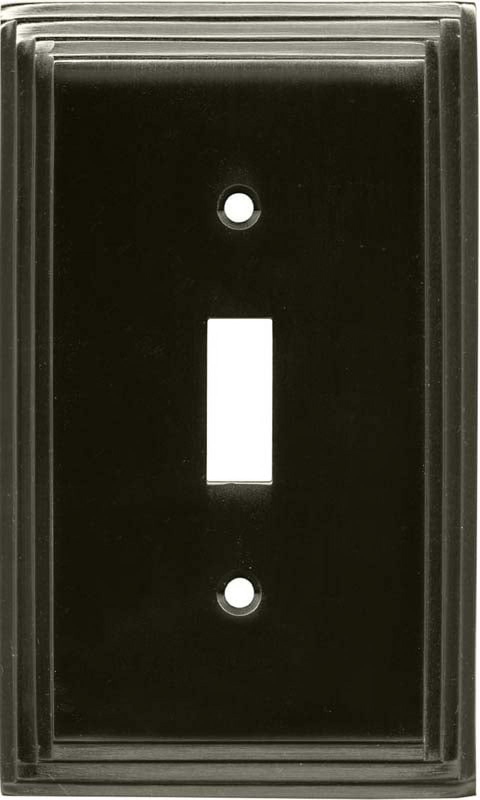 Art Deco Step Satin Nickel - Cable Wall Plates - Wall Plates & Outlet Covers
