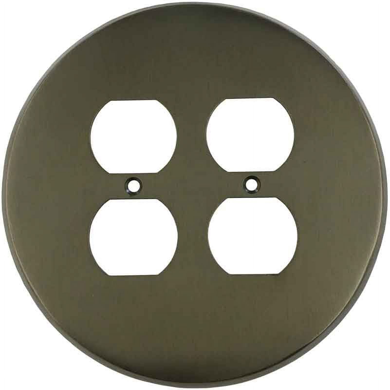 Switch Hits Round Oil Rubbed Bronze 2 Gang Electrical Outlet Covers