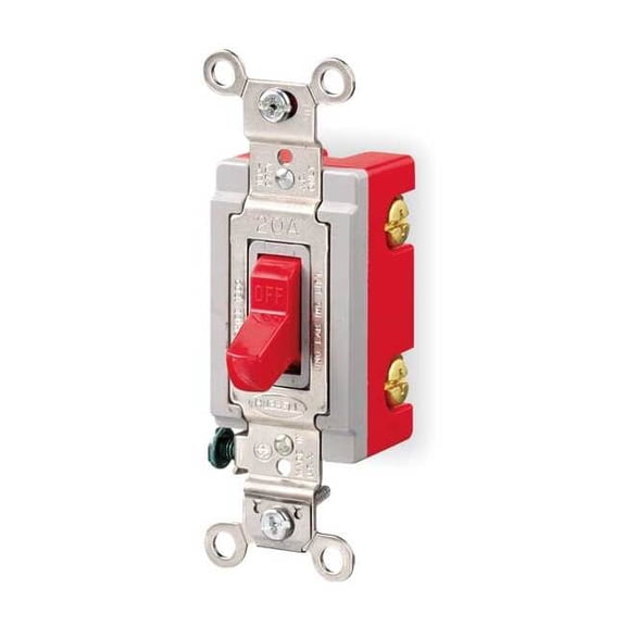 Switch Industrial Grade 1 Pole 20 Amp 120/277 Volt Red