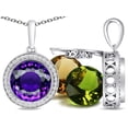 thumbnail image 1 of Switch-It Gems� Interchangeable Simulated Amethyst Pendant Necklace Set with 12 Round 10mm Simulated Birth Months Includ, 1 of 9