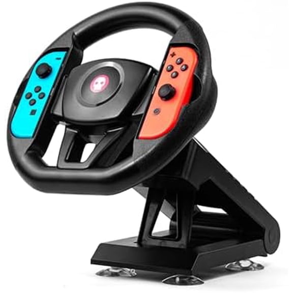 Switch Joy-Con Steering Wheel Table Attachment, Compatible with Nintendo Switch Racing Wheel Accessory,Black
