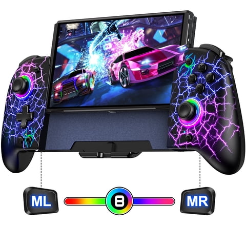 ESYWEN Switch Controller for Switch/OLED Joy Cons with Turbo, Vibration, Programmable