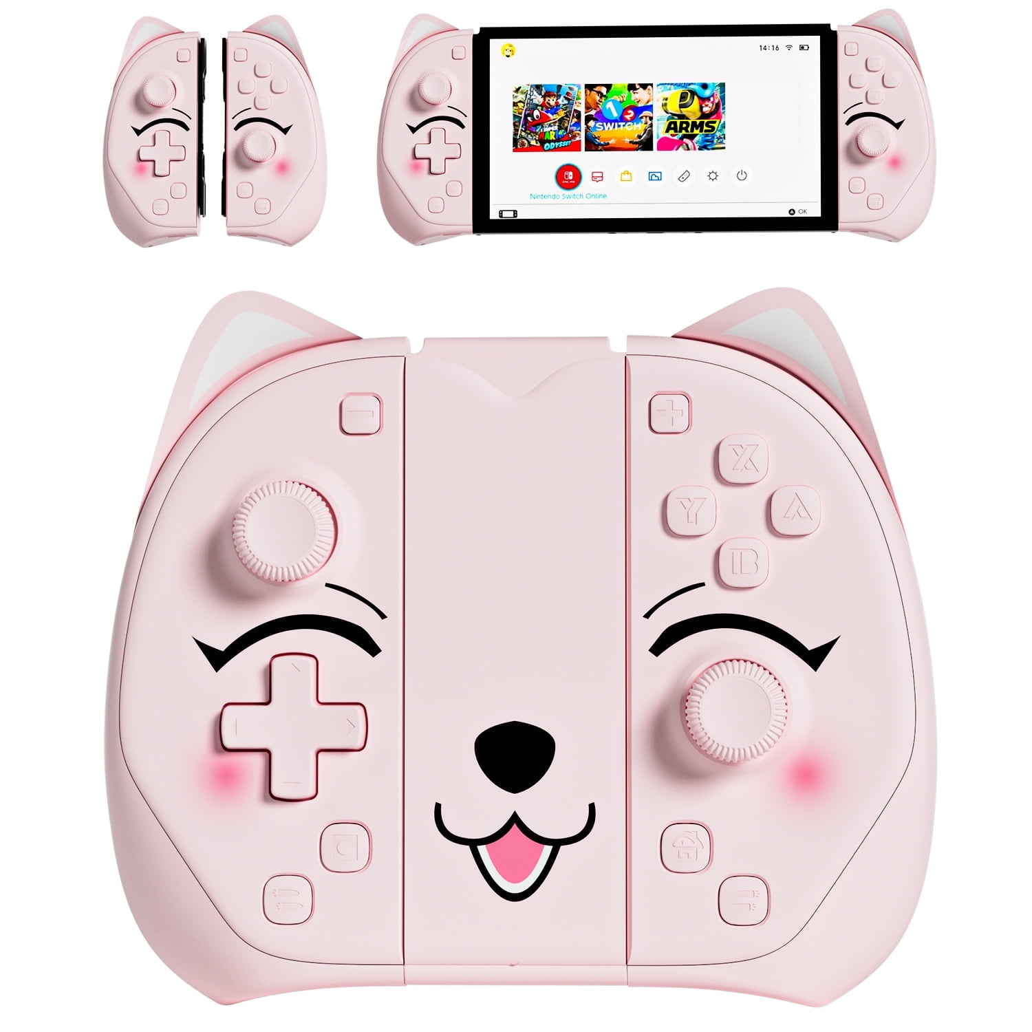 Switch Joypad for Nintendo Switch Controller Pink Cat, Mytrix L/R Gaming Wireless Controller for Nintendo Switch/ Switch OLED /Switch Lite Replacement Switch Joypad for Nintendo Switch Controller Pink Cat, Mytrix L/R Gaming Wireless Controller for Nintendo Switch/ Switch OLED /Switch Lite Replacement