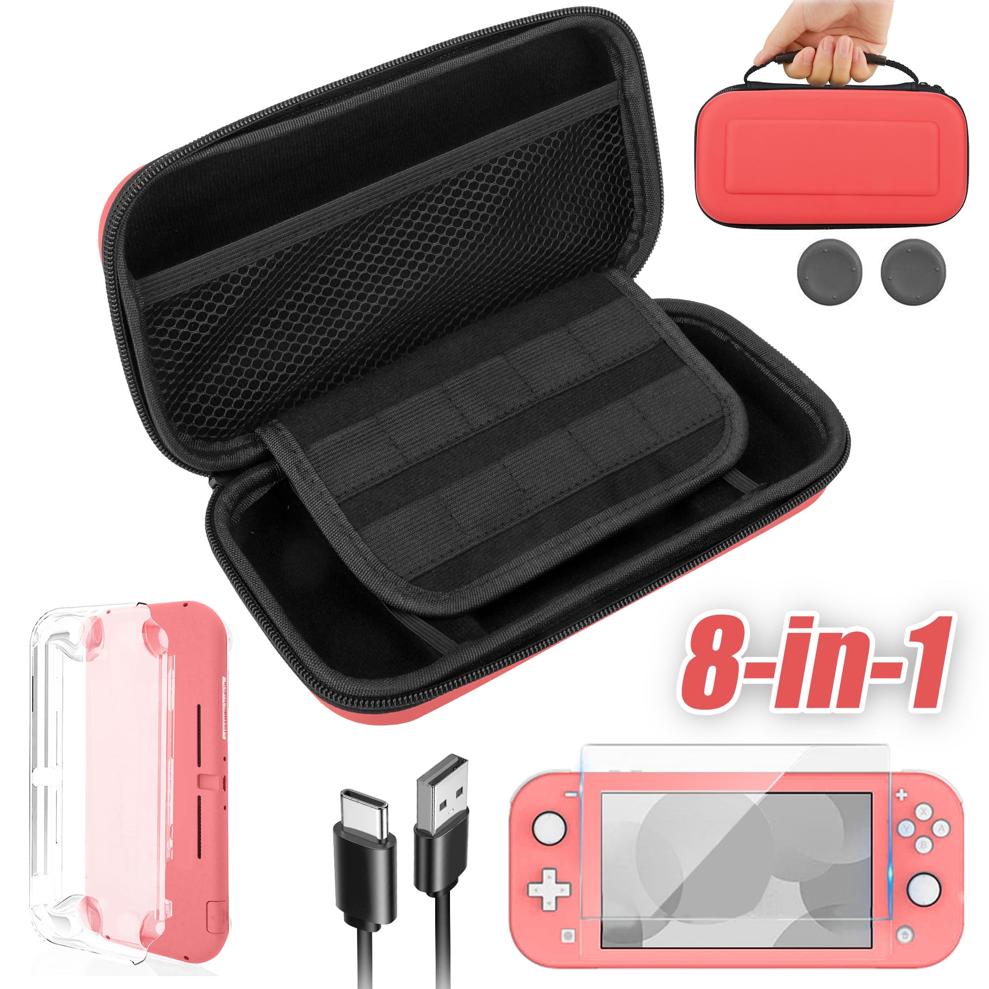 Switch Lite Accessories Bundle, EEEkit Carrying Case Fit for Nintendo