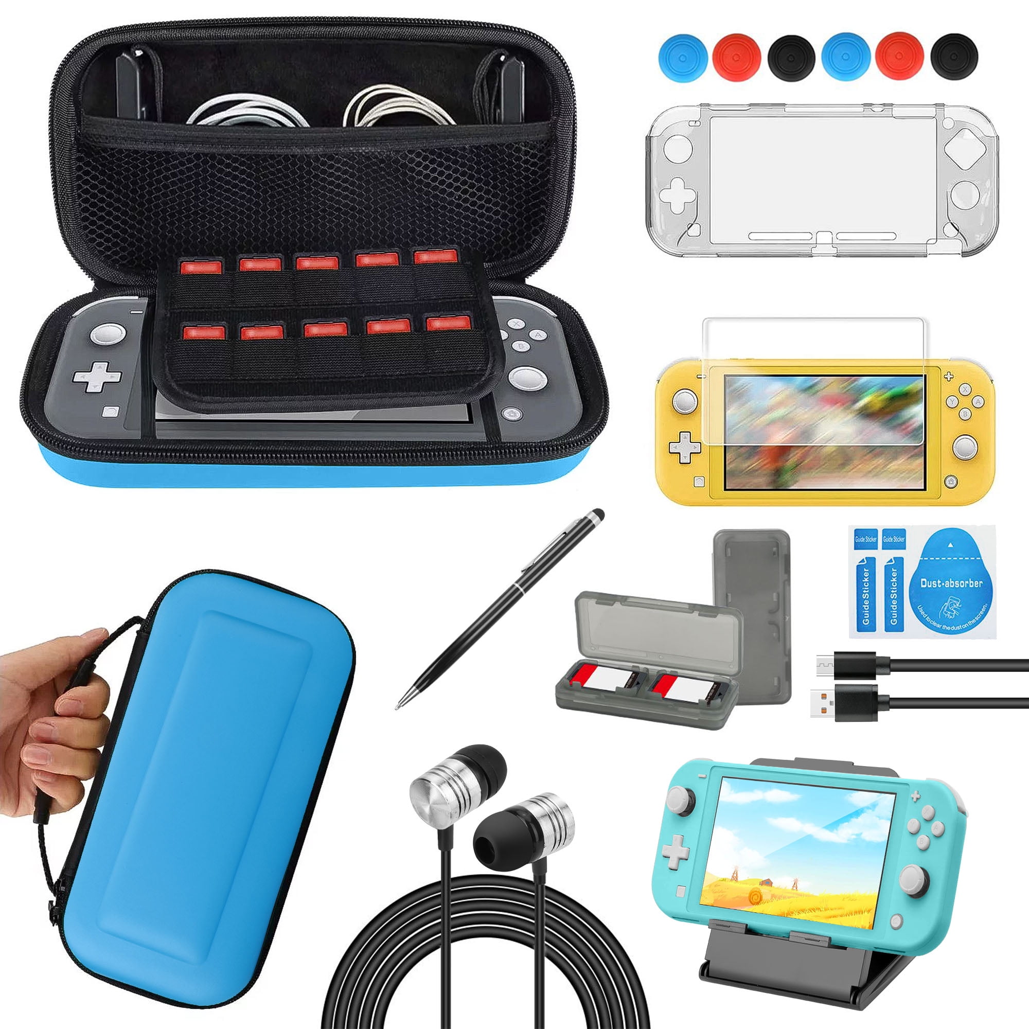 Switch Lite Accessories Bundle, EEEkit Carrying Case Fit for Nintendo