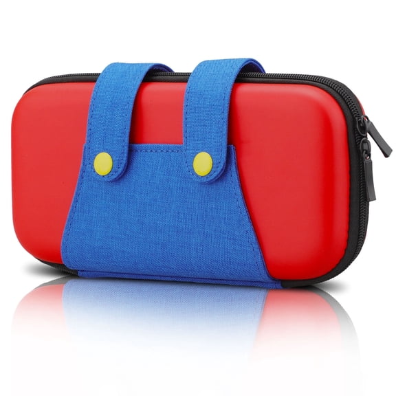 Switch Lite Accessories Bundle, Portable Travel Carry Case Fit for Switch Lite Console 2019 Compatible for Nintendo Switch Lite with Screen Protector, Protective Case and Thumb Grip Caps, Red