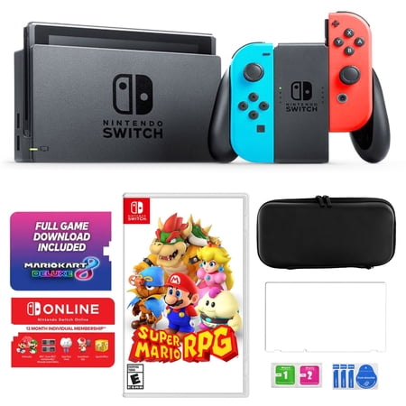 Switch MarioKart 8 Bundle in Neon with RPG & Accessories