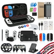 Switch OLED Accessories Bundle Kit with Carrying Case, 25 in 1 Back to School Nintendo Switch Gift Box for All Age