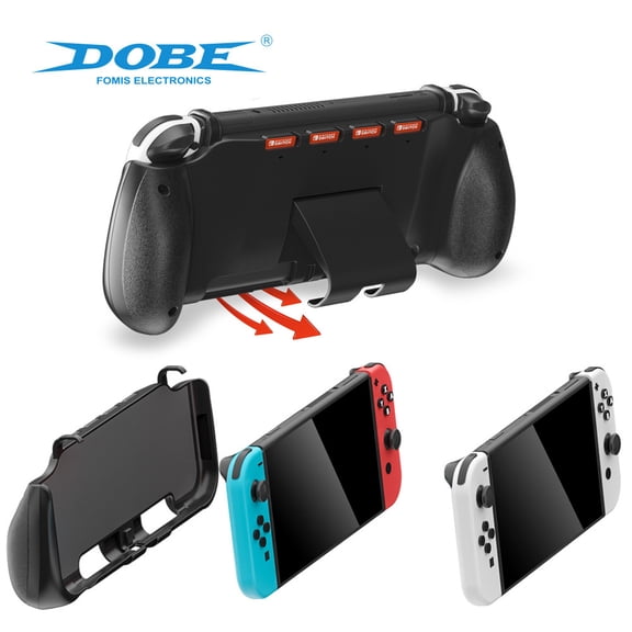 Switch OLED All-in-One Protective Hard Case with Built-in Stand & Game Card Storage - Shockproof Cover for Nintendo Switch OLED Console
