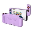 thumbnail image 1 of Switch OLED Case Protective Case for Nintendo Switch OLED Model 2021, Dockable Flip Case for Switch OLED and Joy-Con Controller Grip Case with Screen Protector & 2 Thumb Grip Caps, 1 of 2