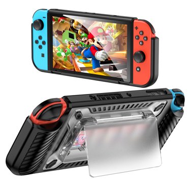 Nintendo Switch Oled Case Dockable Protective Case Compatible With Switch OLED 2021, Hard Shell Case Cover For Switch Oled 7 Inch And Joy Con Controllers With 4 Thumb Grips Zelda Switch Oled
