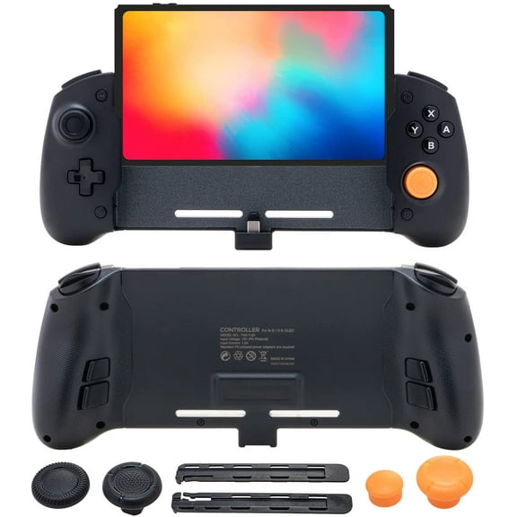 Switch OLED Controller Grip, Wireless Controller Grip Compatible with Switch or Switch OLED Black