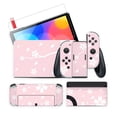 thumbnail image 1 of Switch OLED Full Body Skin Sticker, Decal Sticker Wrap Cover for NS OLED Console & Dock & Joycon Controller, with Tempered Glass Screen Protector Pink, 1 of 4
