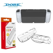 Switch OLED Hard PC Crystal Case - Full-Body Anti-Drop Protective Shell with Bulbous Joy-Con Guards for Nintendo Switch OLED Console