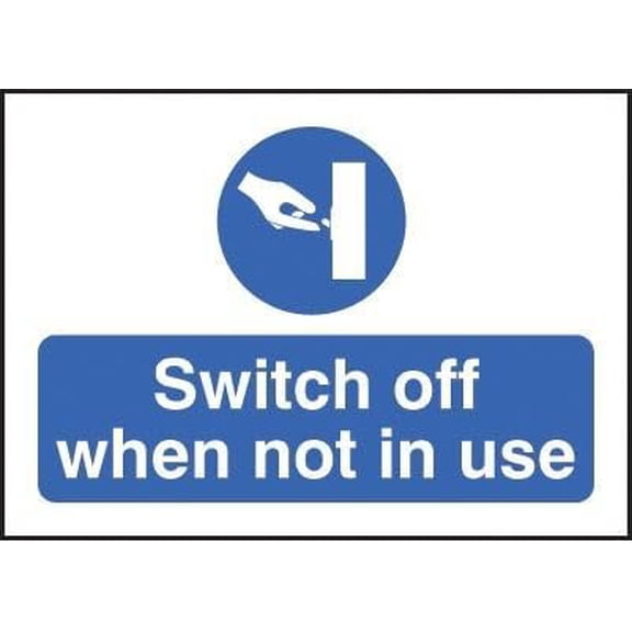 Switch Off When Not In Use Sign Metal Sign Decorative Wall Plaque, 12 X 8 inch