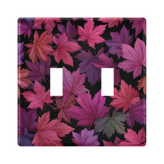 Switch Panel 4.48x4.45In Switch Plate Wall Panel Living Room Kitchen Bedroom Study Switch Panel Stylish Decoration Beautiful Maple Leaves